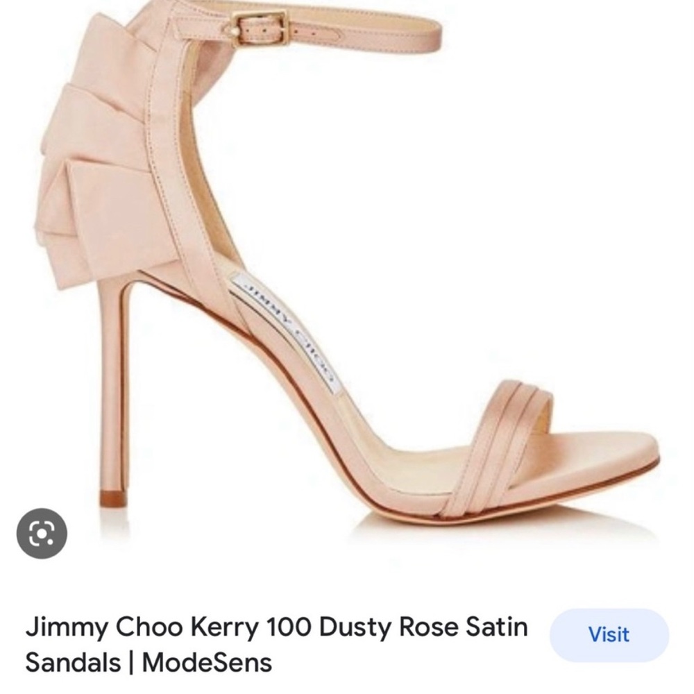 BNIB -39 Jimmy Choo Kerry 100 Blush Pink Satin Heels